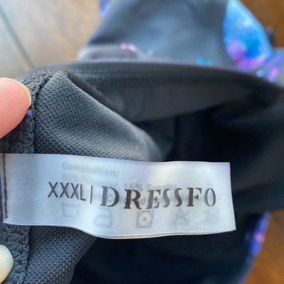 DRESSFO galaxy print caged top high waisted bottom peekaboo side bottoms - Picture 12 of 12